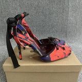 Louboutin-style red bottom shoes ballet shoes dance shoes european station cl french one-word celebrity elegant rhinestone sexy red bottom export high heels