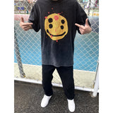 Mens Vintage T-Shirts VINTAGE Old Printed Crew Neck Short Sleeve T-Shirt