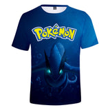 Men and Women Pokemon Pikachu T Shirt Pokemon Peripheral 3D Color Printing Short-Sleeved T-shirt