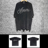 Amiri washed t-shirt black and white short sleeves