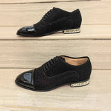 Louboutin-style red bottom shoes cl red bottom shoes sequin leather rivets formal men's leather shoes business loafers derby shoes oxford shoes accessible luxury