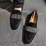 Louboutin-style red bottom shoes cl men's shoes black nubuck leather diamond buckle loafers british men's business formal shoes red bottom shoes: original box