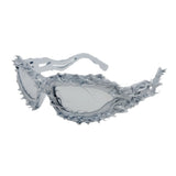 Trendy punk glasses y2k epoxy resin irregular shape