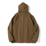 Shark Print Jacket Autumn And Winter Multi-Pocket Workwear Jacket Hooded Coat