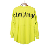 Palm Angels T Shirts Large Letter Printed Long Sleeve T-shirt Men and Women Loose