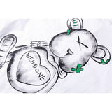 We11 Done T Shirts We11done Logo Green Label Bear Print Summer Casual Men and Women Same Style