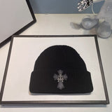 Chh Chrome Heart Beanie Vintage Cross Wool Knitted Hat