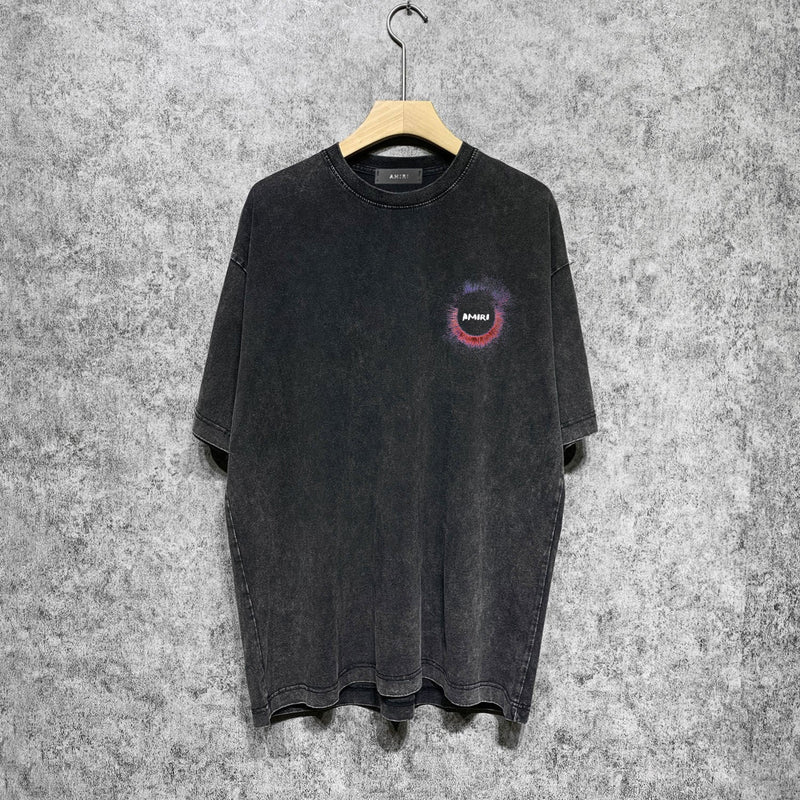 Amiri washed t-shirt splatter ring short sleeve