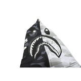 Shark Print Hoodie Fashion Brand Skull Dark Black Black And White Color Matching Yin And Yang Sweater Male And Female Couples Wear Spring And Autumn Coat