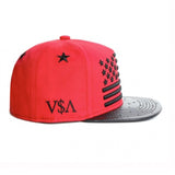 Trendy flat brimmed hat usa american flag