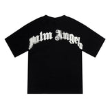 Palm Angels T Shirts Angel Short Sleeve Batwing Sleeve Men's and Women's T-shirt Trendy Half Sleeve