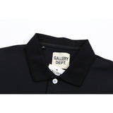 Gallery Dept T-Shirt Alphabet Slogan Lapel Short Sleeve Polo Shirt