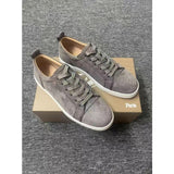Louboutin-style red bottom shoes european station cl rivet shoes casual sneakers sneakers fashioneasiest for match loafers genuine leather shoes