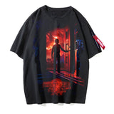 Stranger Things T Shirt Black T-shirt Men and Women Short Sleeve