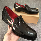 Louboutin-style red bottom shoes embroidered shoes fashioneasiest for matchcasual business thick sole glossy gentleman leather shoes red bottom wedding cl men's shoes