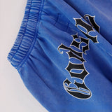 Godspeed Shorts Summer GOD Skull Racer Pattern Casual Loose Shorts