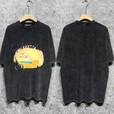 Amiri washed t-shirt colorful dusk printing short sleeves