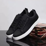 Louboutin-style red bottom shoes - european edition: premium leather cl letter red sole black sneakers - trendy spring/autumn casual shoes for men