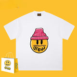 Drew T Shirts Smiley Red Hat Printed T-shirt