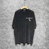 Amiri washed t-shirt sanskrit printing short sleeve