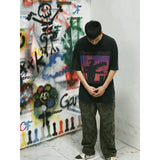 Men Vintage T-Shirts Vintage Washed Bieber Short Sleeves Vintage Casual