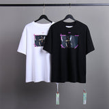 Off White T Shirts Religious Angel Oil Painting Short Sleeves
