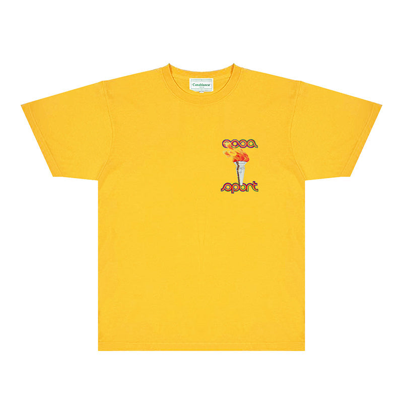 Casablanca T Shirts Fashion Print Street