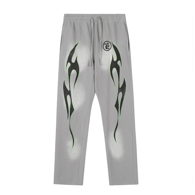 HS Pant Retro Printed Loose Autumn and winter