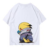 Men and Women Pokemon Pikachu T Shirt Cotton Short Sleeve T-shirt