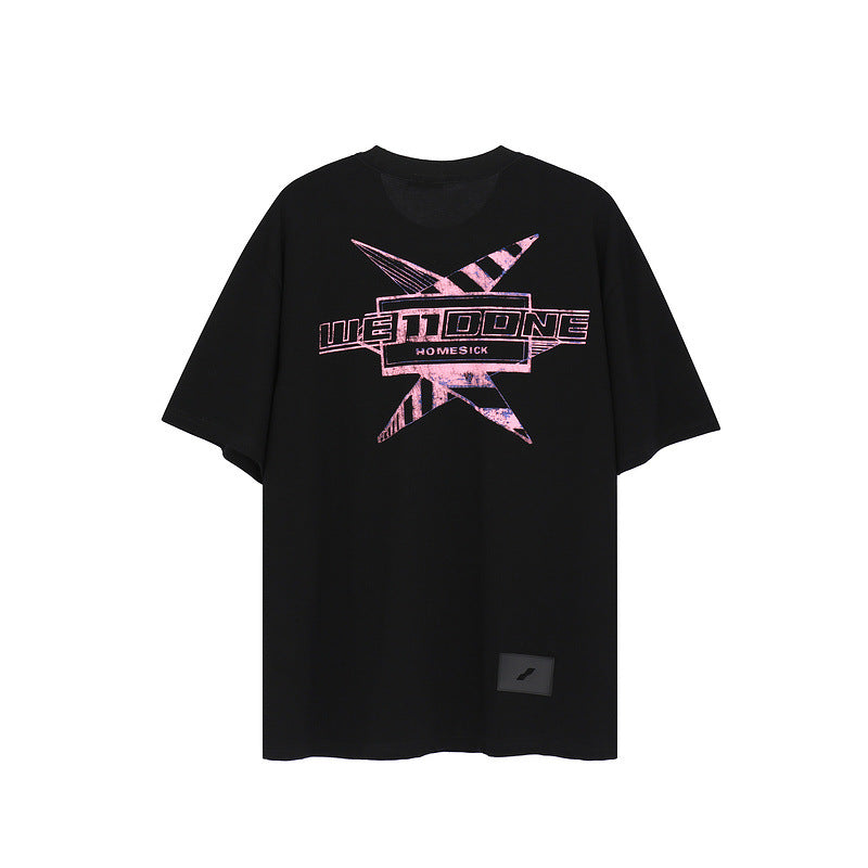 We11 Done T Shirts Color Logo Back Printing Men's and Women's Same Summer Casual