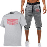 Stranger Things T Shirt Summer Fashion Printed Stranger Things Cotton Short Sleeve T-shirt Cropped Pants Suit
