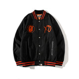 Shark Print Jacket Spring And Autumn Embroidered Red Edge Jacket Baseball Uniform