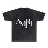 Amiri Washed Distressed T Shirt Printed Trendy Pure Cotton