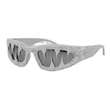 Trendy punk glasses dark style