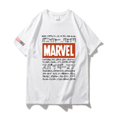 Marvel T Shirt Summer Short Sleeve Trendy Loose Print Male Half Sleeve