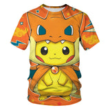 Men and Women Pokemon Pikachu T Shirt 3D Personalized Printing Fashion