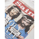 Saint Michael T Shirt Distressed Portrait Printing Short Sleeve Casual Pop T-shirt
