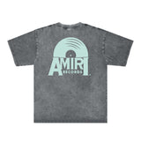 Amiri Washed Distressed T Shirt Printed Trendy Pure Cotton