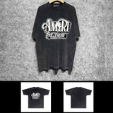 Amiri washed t-shirt stereo hollywood short sleeves