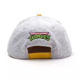 Trendy flat brimmed hat notched gray pizza pizza