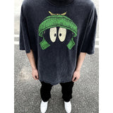Mens Vintage T-Shirts VINTAGE Old Printed Crew Neck Short Sleeve T-Shirt