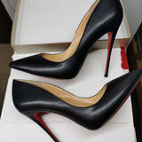 Louboutin-style red bottom shoes exportcl red bottom high heels women's stiletto pointed patent leather flatsfashionsexy style flats