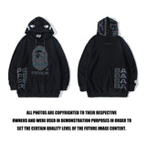 Shark Print Hoodie Reflective Sweater Teen Hooded Coat