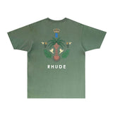 Rhude T Shirts Printed Trendy Pure Cotton