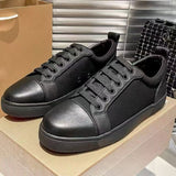 Louboutin-style red bottom shoes export europe station cl red bottom shoes electric embroidery low top high top men's shoes red bottom couple trendy rivets casualtie back