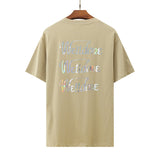 We11 Done T Shirts Letter Print Loose Large Size Men and Women Same Style
