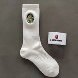 Bape Socks Male Female Medium Tall Tube