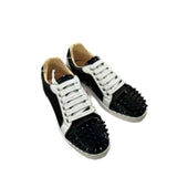 Louboutin-style red bottom shoes cl rivet shoes men's shoes casual shoes sneakers flats men's women's shoes rhinestone low-top sneakers couple red bottom shoes