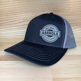 Trendy flat brimmed hat leather label mesh hat