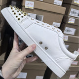 Louboutin-style red bottom shoes european station cl electric embroidery rivets red bottom sneakers easiest for matchtrendycouple style casual shoes guangdong